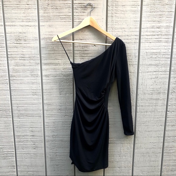 Guess Bodycon One Shoulder Dress with Cutout - Picture 3 of 5